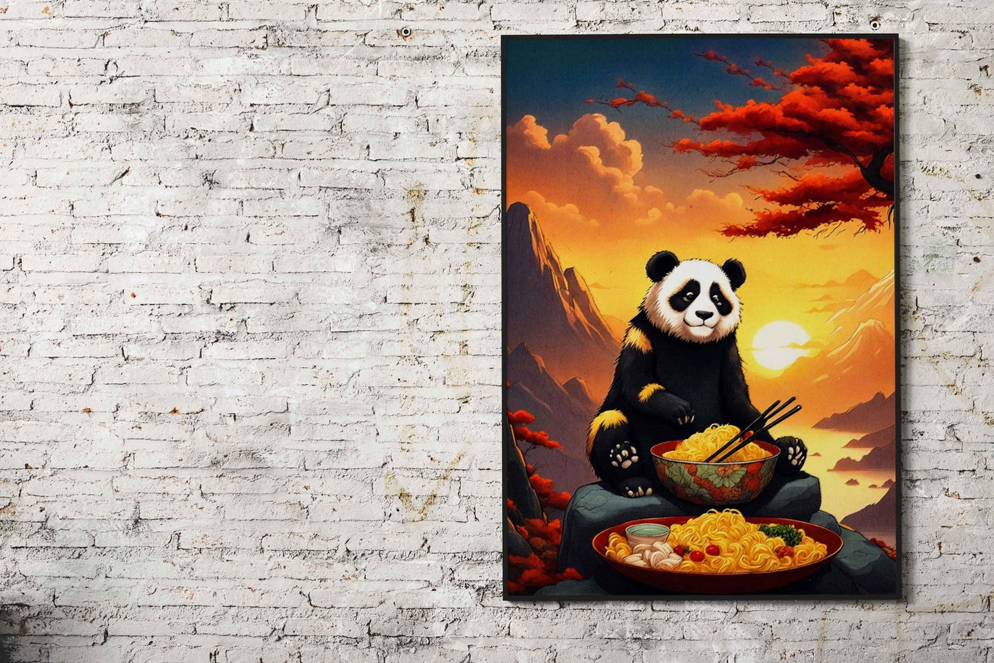 panda ramen japan Asian Style Poster | Wall A rt for Home & Office | High-Quality Print