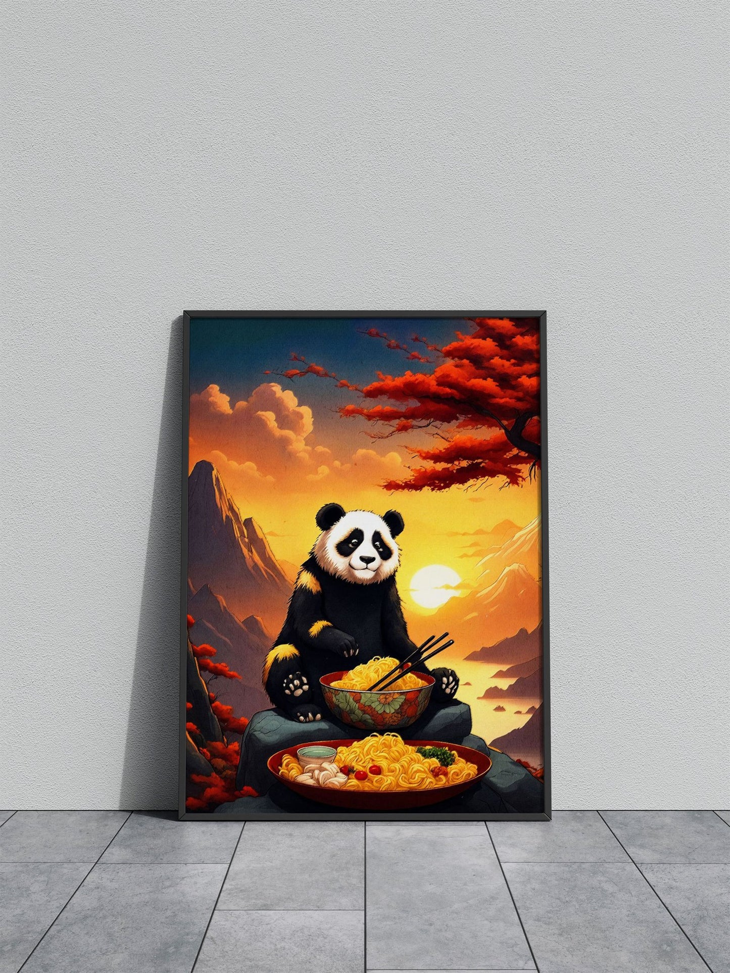panda ramen japan Asian Style Poster | Wall A rt for Home & Office | High-Quality Print