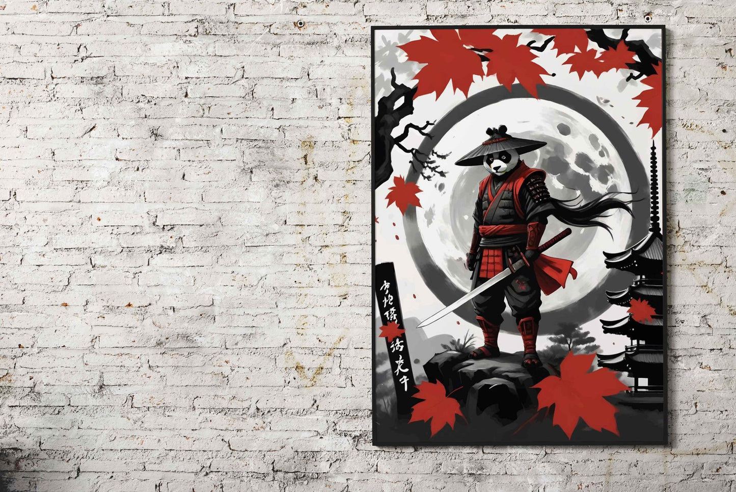panda samurai japan Asian Style Poster | Wall  Art for Home & Office | High-Quality Print