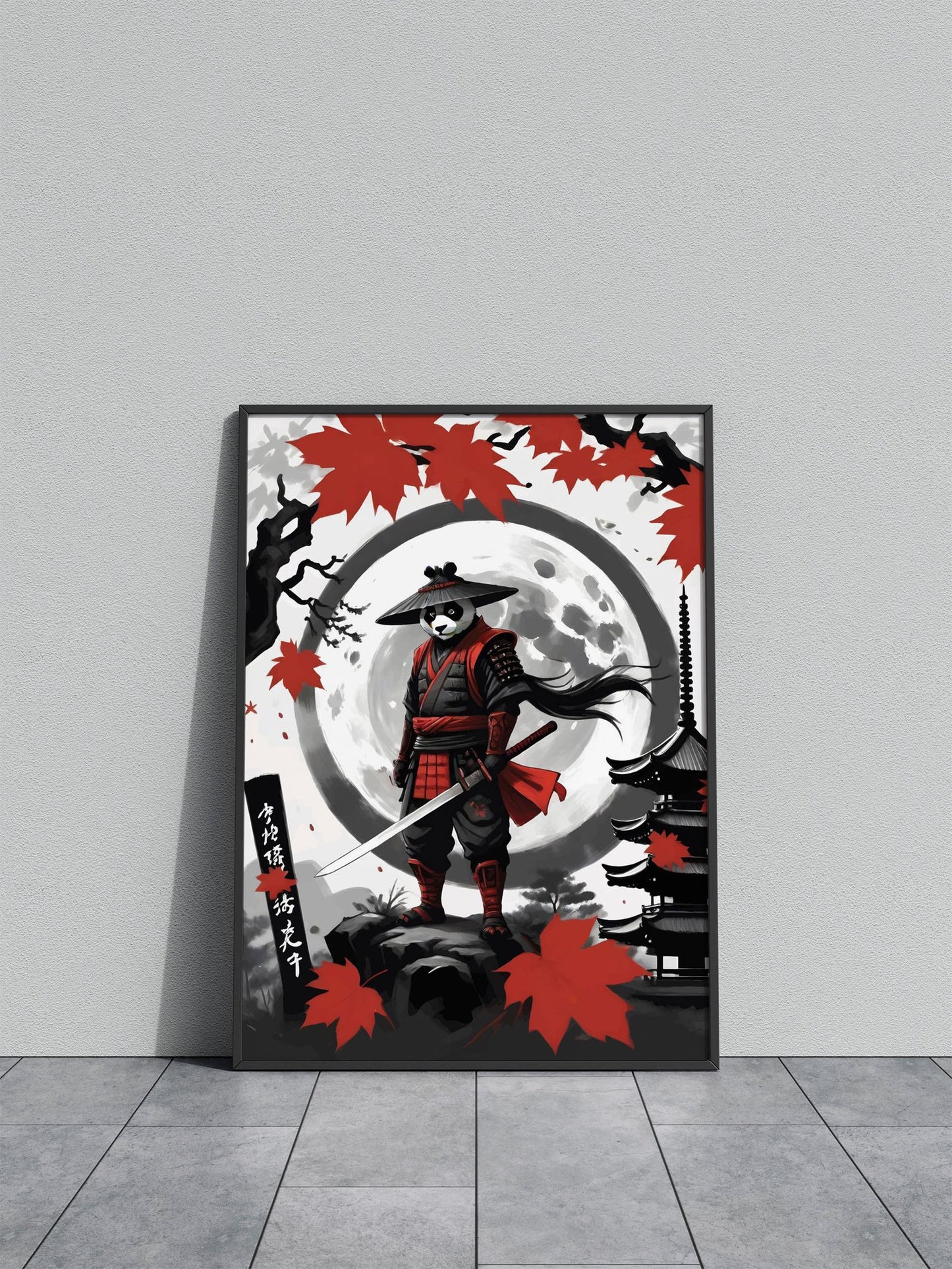 panda samurai japan Asian Style Poster | Wall  Art for Home & Office | High-Quality Print