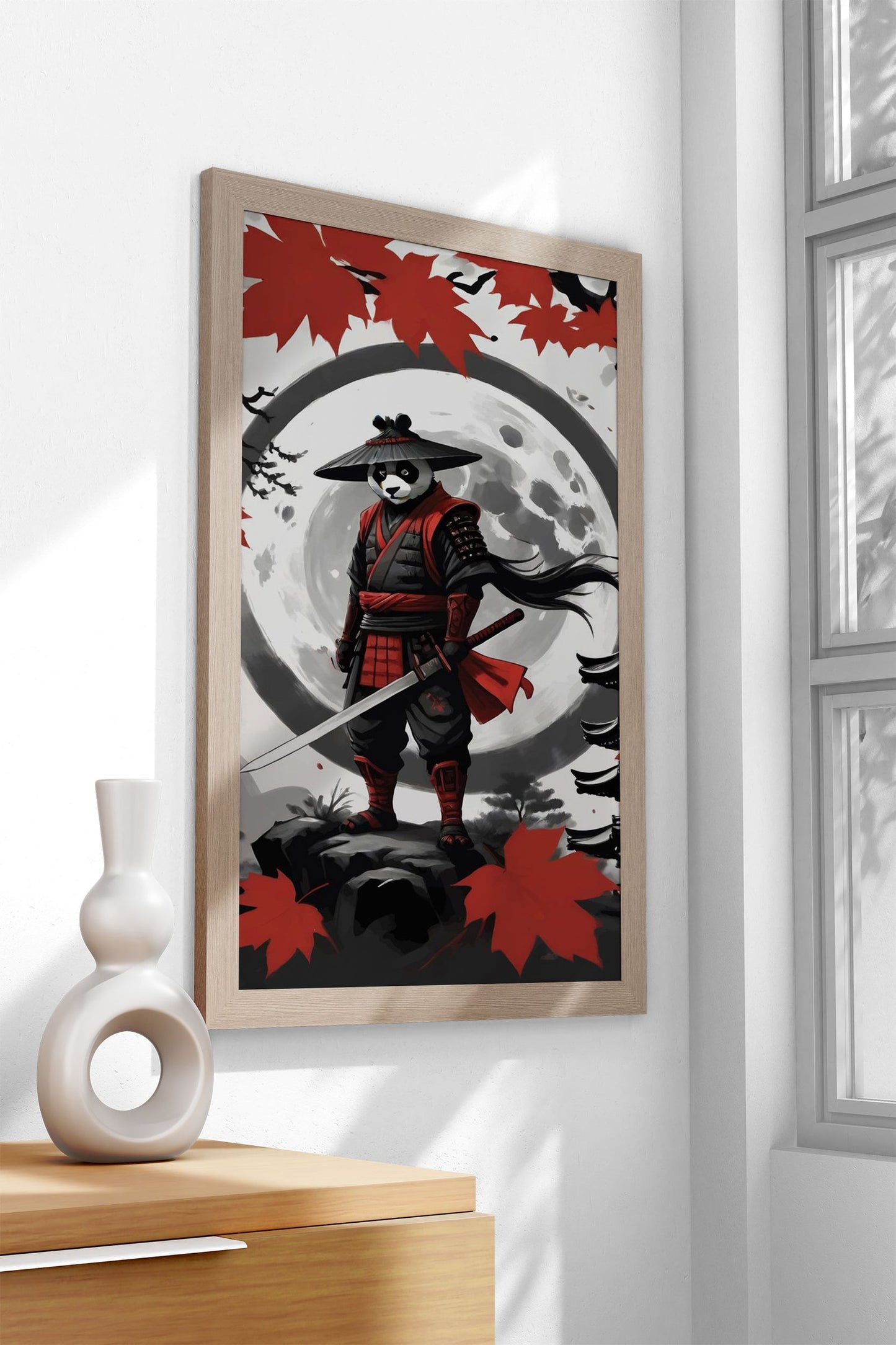 panda samurai japan Asian Style Poster | Wall  Art for Home & Office | High-Quality Print