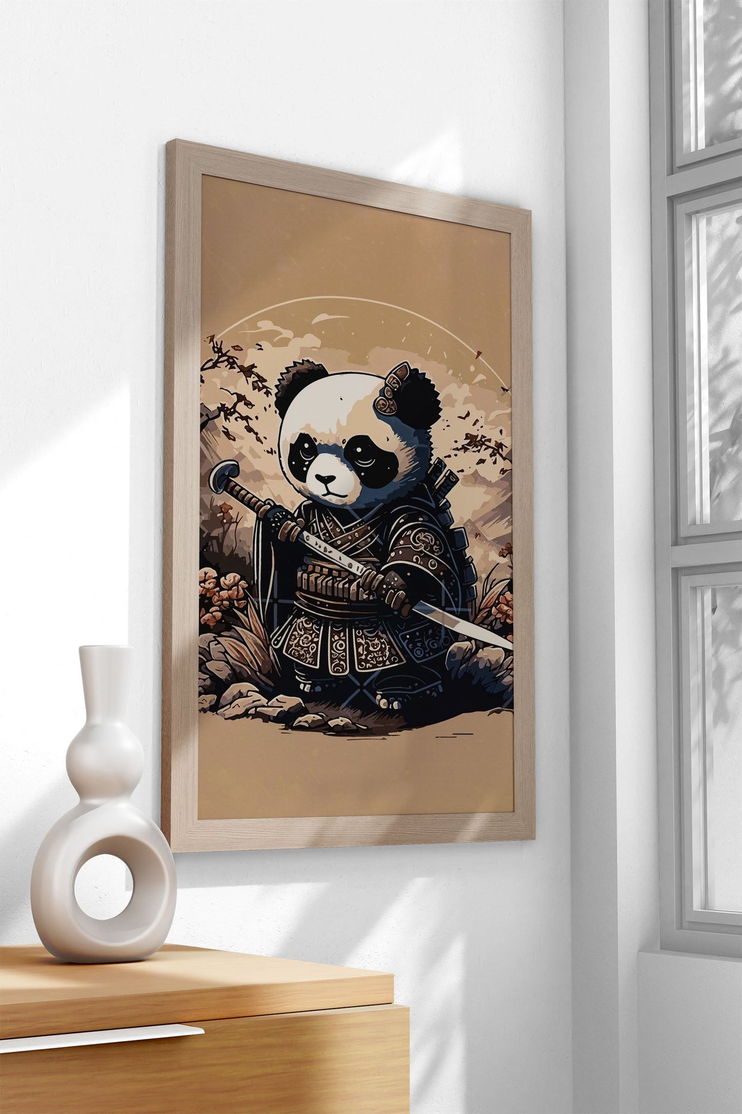 panda samurai Asian Style Poster | Wall Art for  Home & Office | High-Quality Print