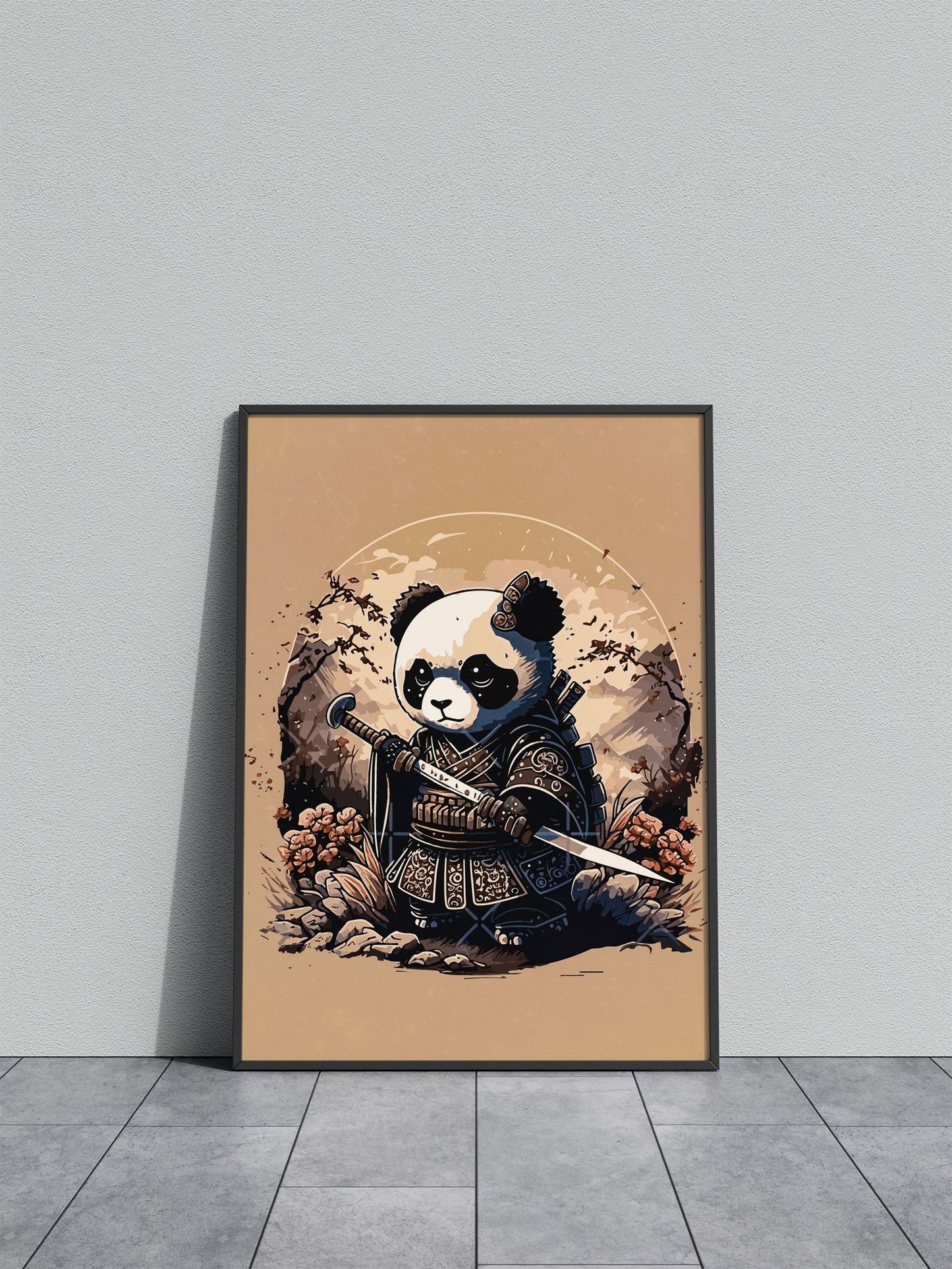 panda samurai Asian Style Poster | Wall Art for  Home & Office | High-Quality Print