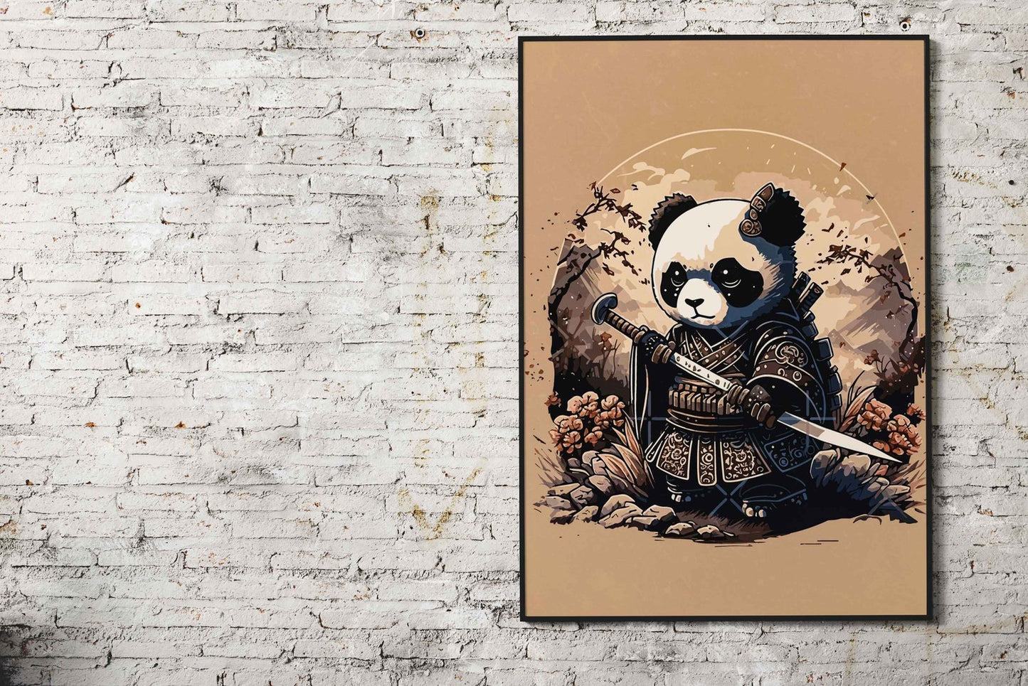 panda samurai Asian Style Poster | Wall Art for  Home & Office | High-Quality Print