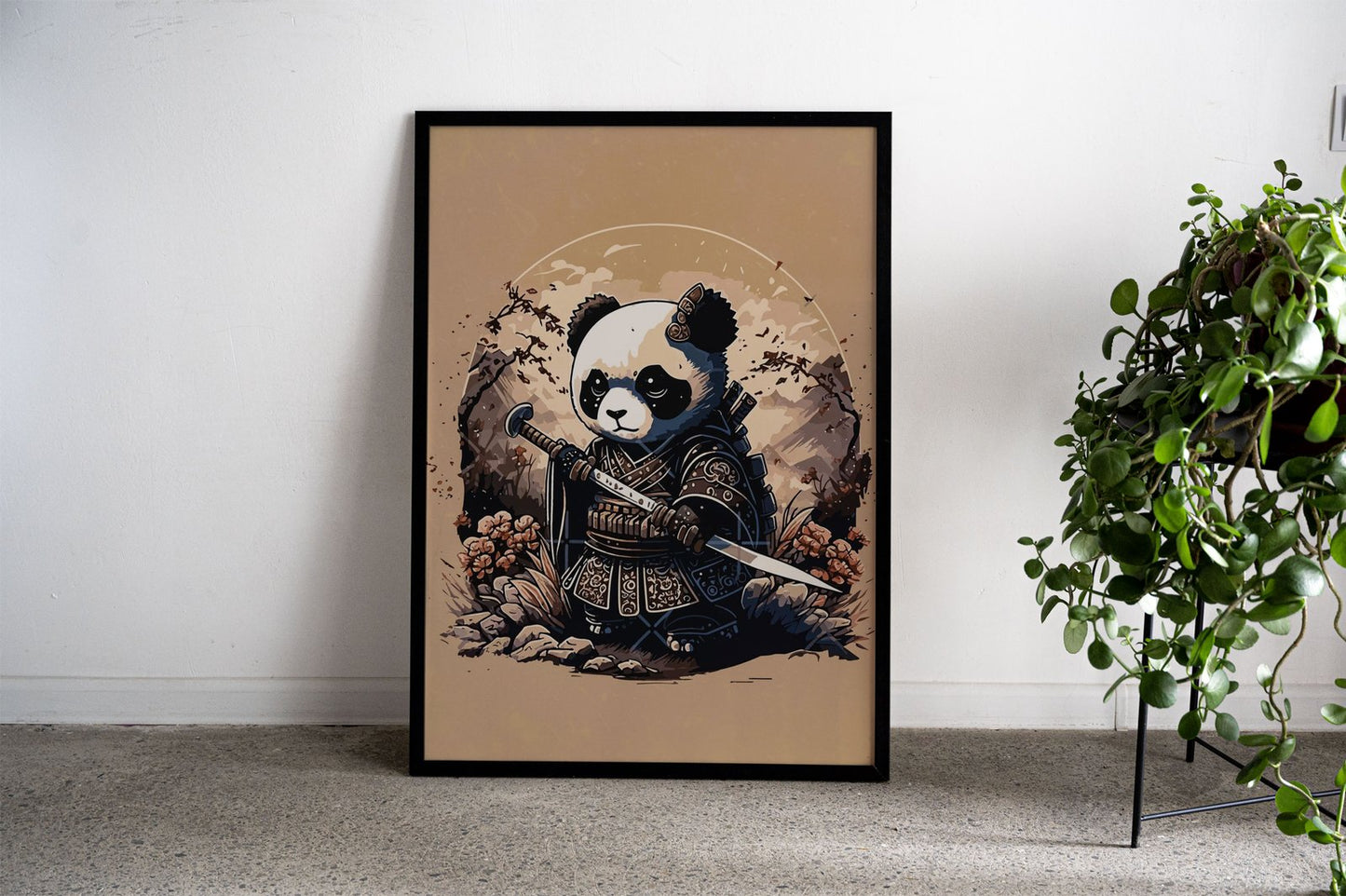 panda samurai Asian Style Poster | Wall Art for  Home & Office | High-Quality Print