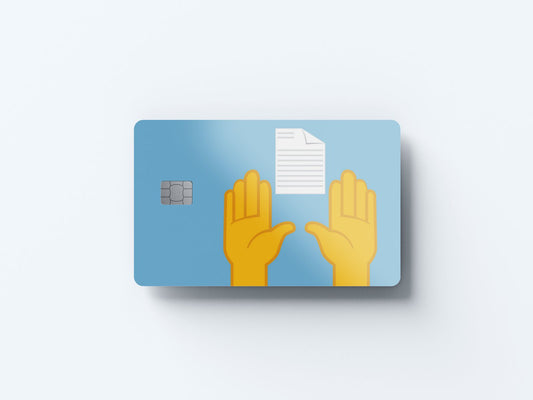 Watercolor paper hands design | credit card sticker | small chip | credit card skin for nursery and home wall decor.
