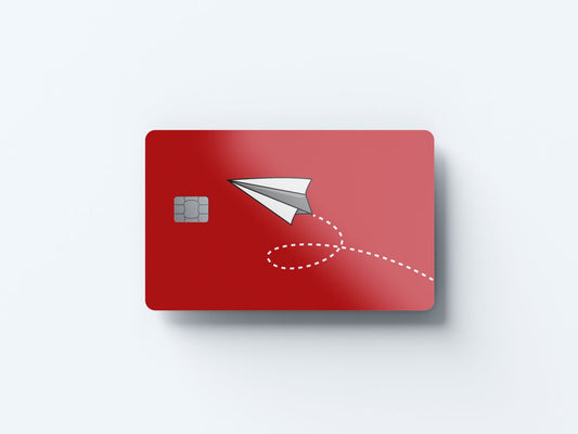 Watercolor paper planes design | credit card sticker | small chip | credit card skin for nursery and home wall decor.