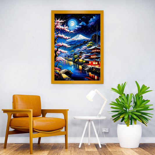 Pastel Fuji Mount lofi Asian Style Poster | Wall  Art for Home & Office | High-Quality Print