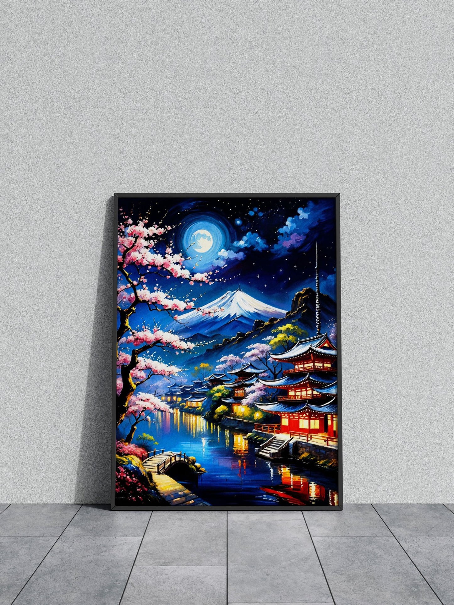Pastel Fuji Mount lofi Asian Style Poster | Wall  Art for Home & Office | High-Quality Print