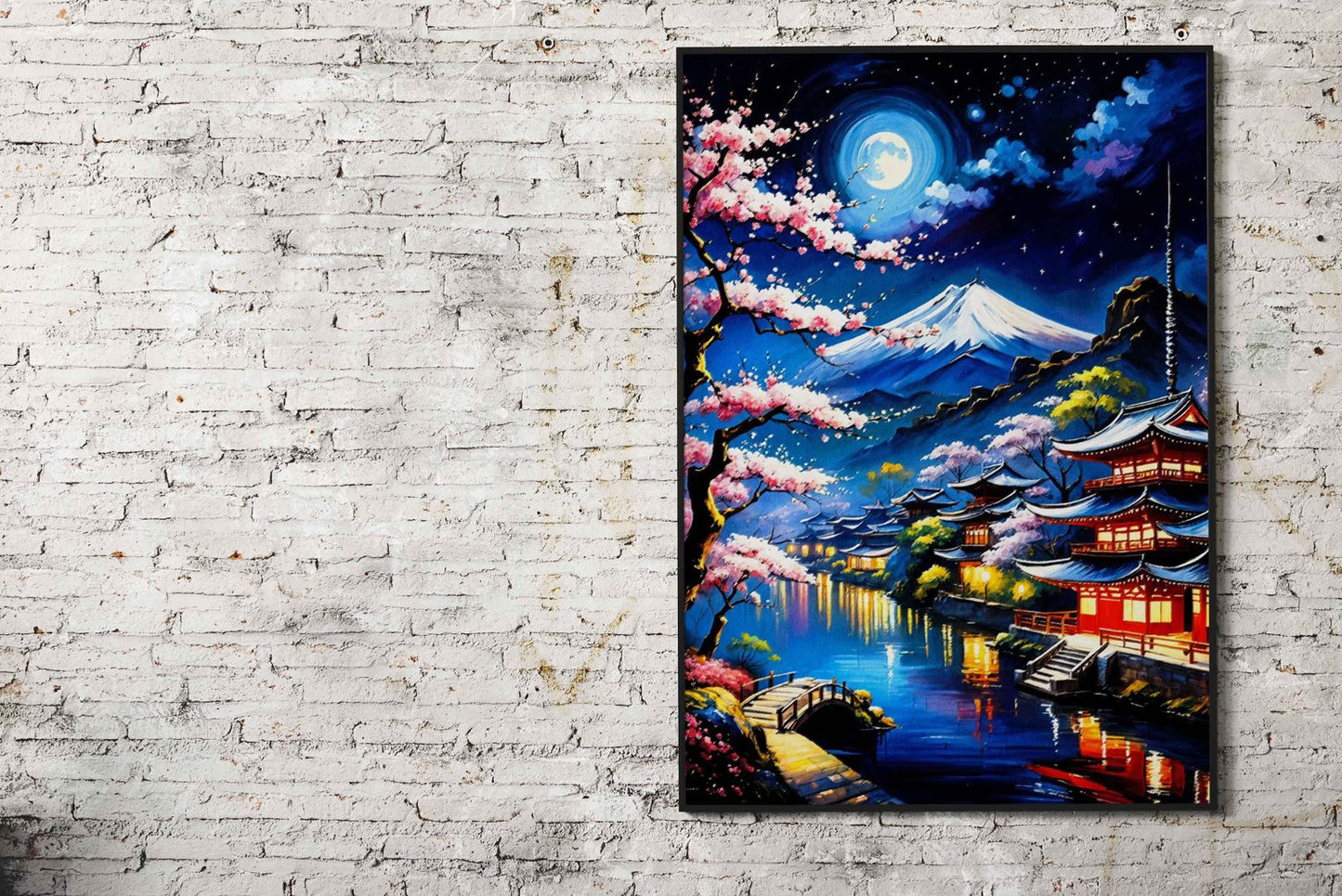 Pastel Fuji Mount lofi Asian Style Poster | Wall  Art for Home & Office | High-Quality Print