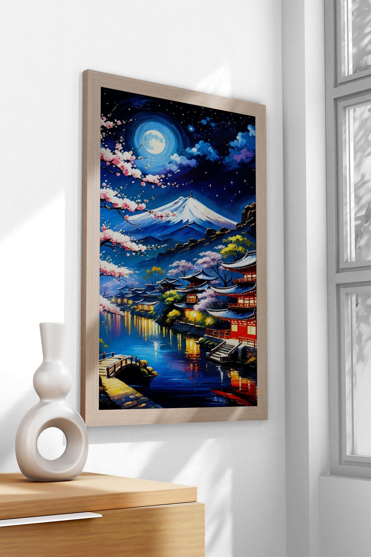 Pastel Fuji Mount lofi Asian Style Poster | Wall  Art for Home & Office | High-Quality Print