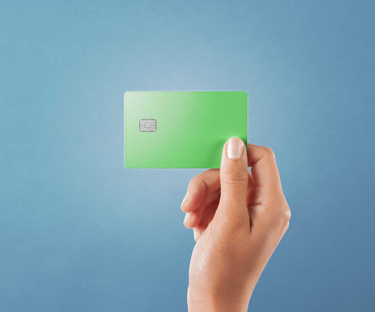 Watercolor pastel green design | credit card sticker | small chip | credit card skin for nursery and home wall decor.
