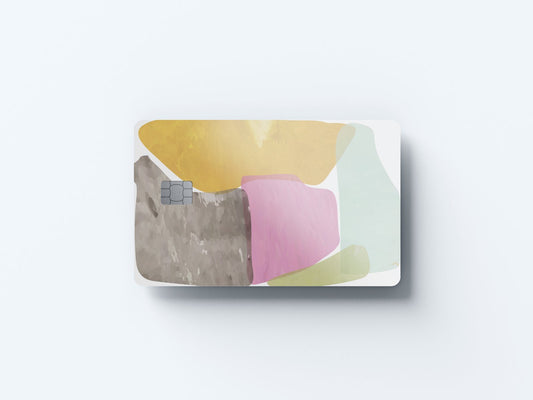 Watercolor pastel rocks design | credit card sticker | small chip | credit card skin for nursery and home wall decor.