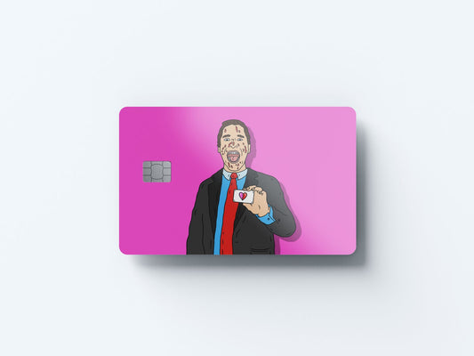 Watercolor patrick bateman's business card design | credit card sticker | small chip | credit card skin for nursery and home wall decor.