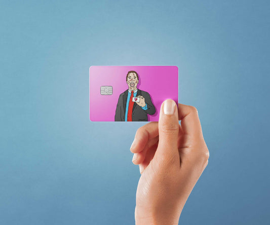 Watercolor patrick bateman's business card design | credit card sticker | small chip | credit card skin for nursery and home wall decor.