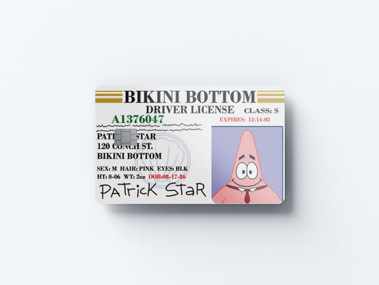 Watercolor patrick license design | credit card sticker | small chip | credit card skin for nursery and home wall decor.