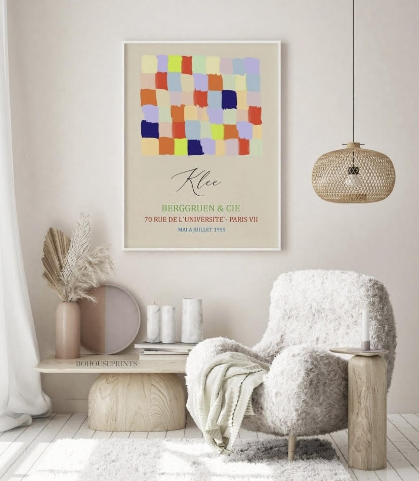 Paul Klee Colorful Squares Print: Mai A Juillet