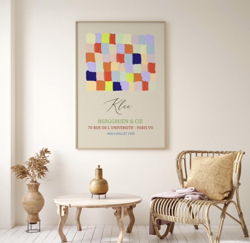 Paul Klee Colorful Squares Print: Mai A Juillet