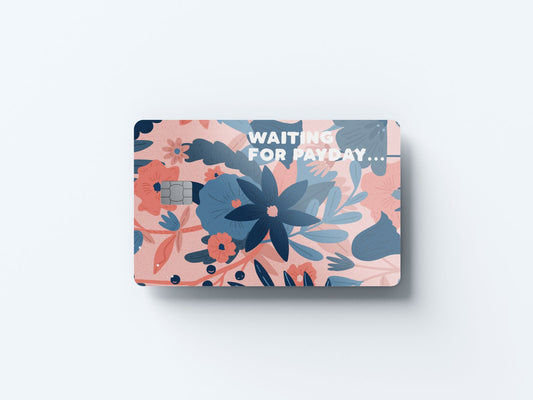 Watercolor payday design | credit card sticker | small chip | credit card skin for nursery and home wall decor.