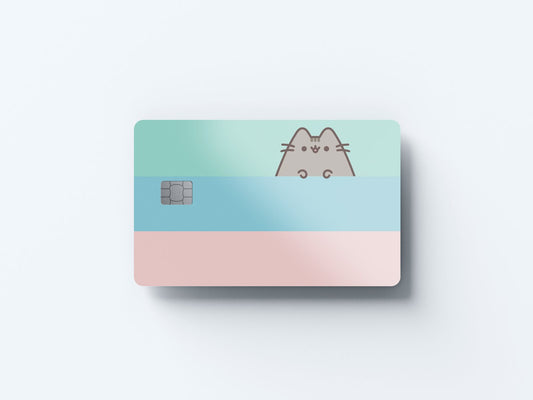 Watercolor peekaboo design | credit card sticker | small chip | credit card skin for nursery and home wall decor.
