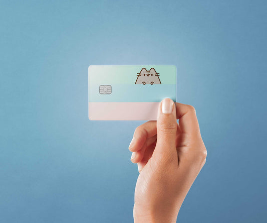 Watercolor peekaboo design | credit card sticker | small chip | credit card skin for nursery and home wall decor.