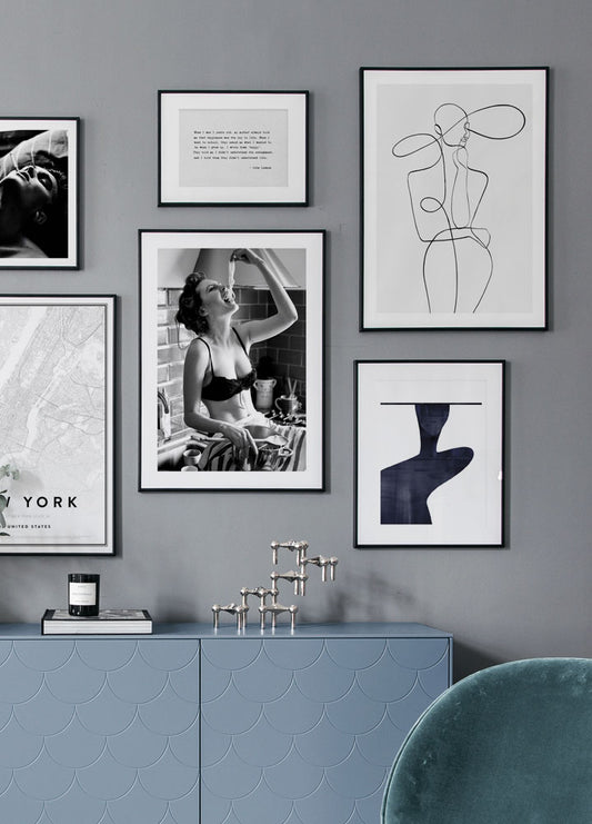 Watercolor peytil blues poster for nursery and home wall decor.