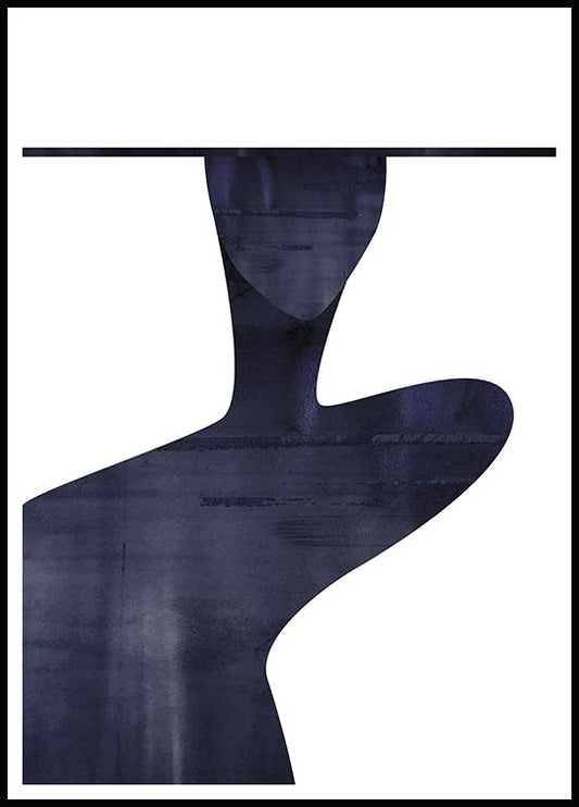Watercolor peytil blues poster for nursery and home wall decor.