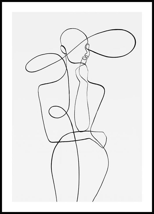 Watercolor peytil monday lines poster for nursery and home wall decor.
