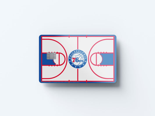 Watercolor philadelphia 76ers courtside design | credit card sticker | small chip | credit card skin for nursery and home wall decor.