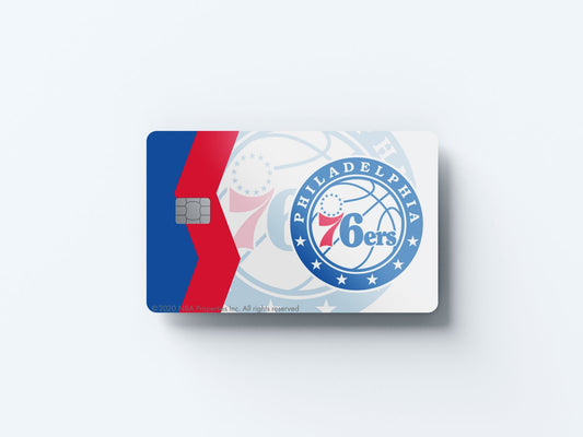 Watercolor philadelphia 76ers crossover design | credit card sticker | small chip | credit card skin for nursery and home wall decor.