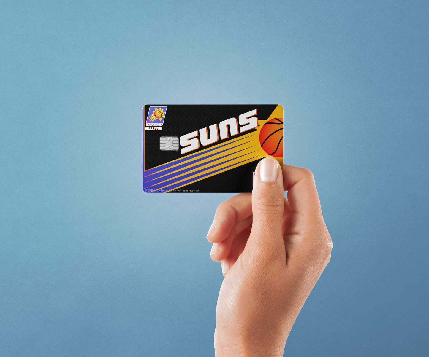 Phoenix Suns Away Hardwood Classics Design | Credit Card Sticker | Small Chip | Credit Card Skin