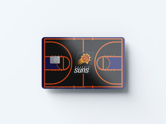 Watercolor phoenix suns courtside design | credit card sticker | small chip | credit card skin for nursery and home wall decor.