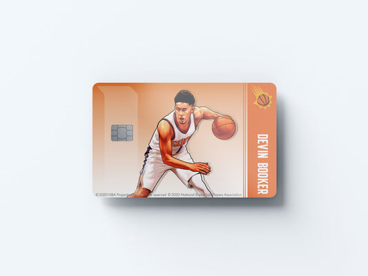 Watercolor phoenix suns devin booker design | credit card sticker | small chip | credit card skin for nursery and home wall decor.