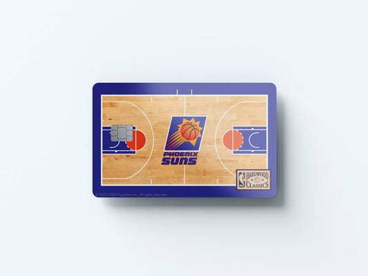 Watercolor phoenix suns retro courtside hardwood classics design | credit card sticker | small chip | credit card skin for nursery and home wall decor.