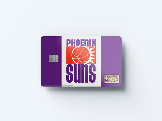 Watercolor phoenix suns throwback hardwood classics design | credit card sticker | small chip | credit card skin for nursery and home wall decor.