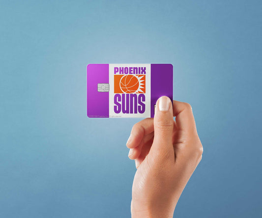 Watercolor phoenix suns throwback hardwood classics design | credit card sticker | small chip | credit card skin for nursery and home wall decor.