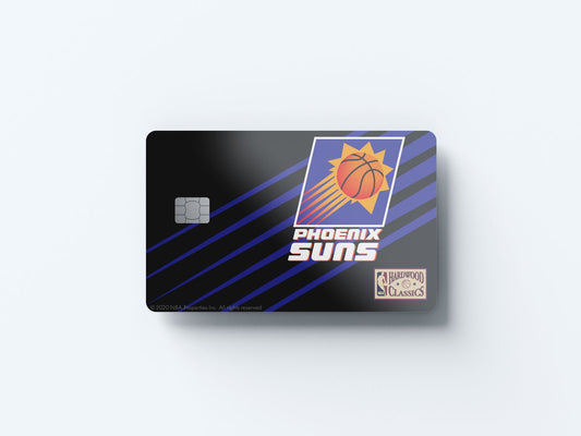 Watercolor phoenix suns uptempo hardwood classics design | credit card sticker | small chip | credit card skin for nursery and home wall decor.