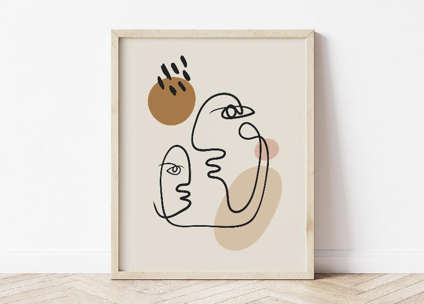 Six-Piece Abstract Picasso Gallery Wall Art Collection