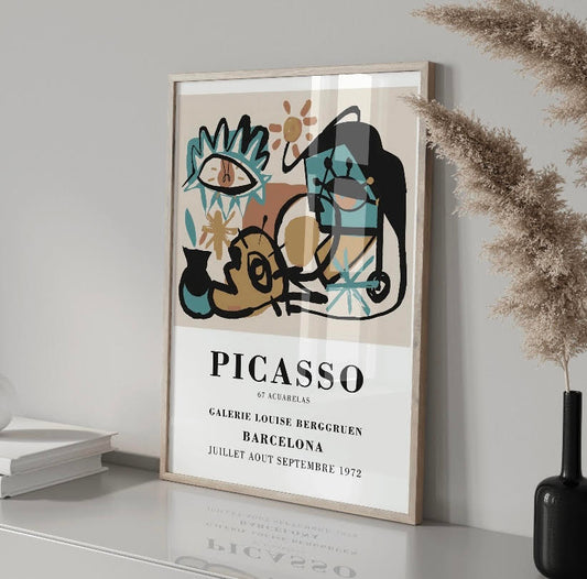 Abstract Art Print Inspired by Picasso's Barcelona