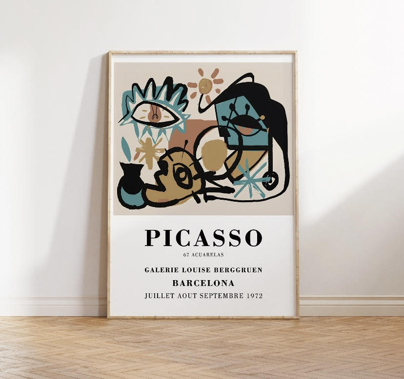 Abstract Art Print Inspired by Picasso's Barcelona