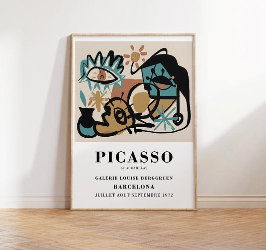 Abstract Art Print Inspired by Picasso's Barcelona