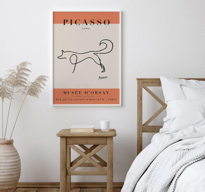 Orange Fox Print by Picasso