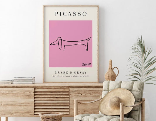 Pink Canine Artwork by Pablo Picasso