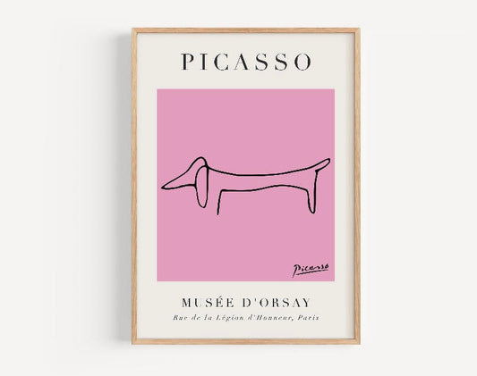 Pink Canine Artwork by Pablo Picasso