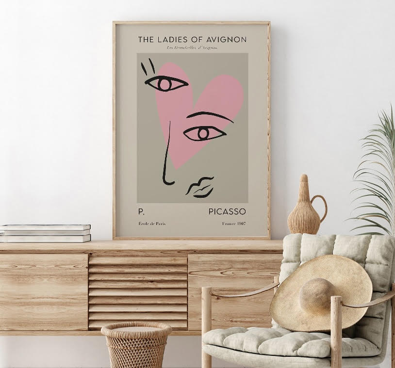 Set of 3 Picasso Posters | Iconic Artist Wall Art | Grey Picasso Print Collection