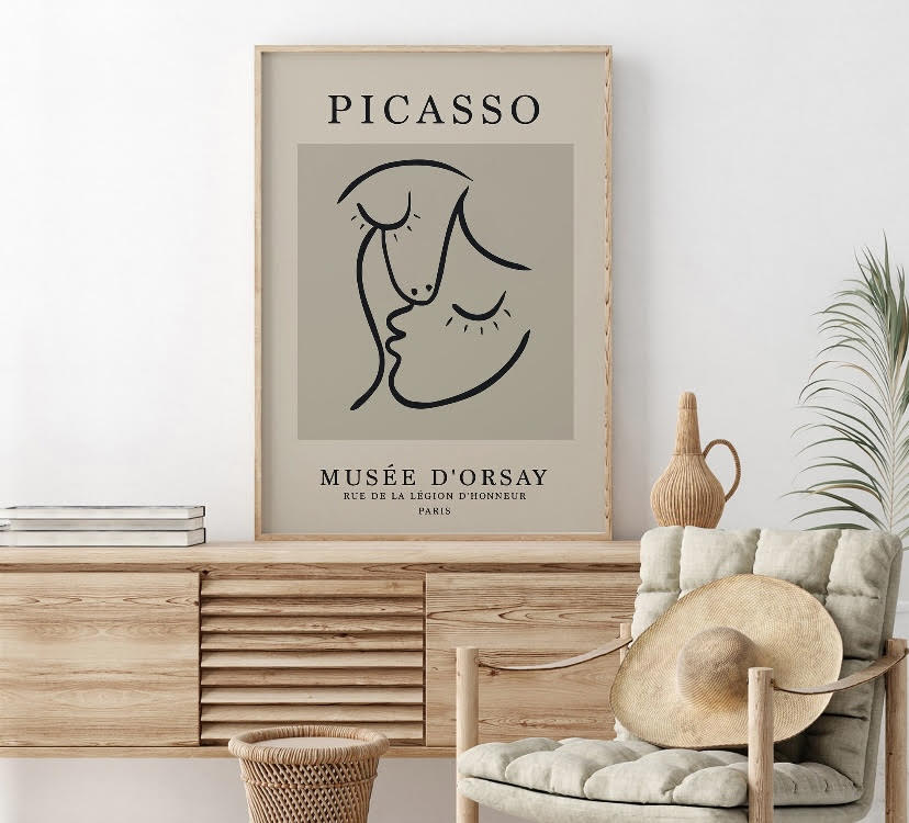 Set of 3 Picasso Posters | Iconic Artist Wall Art | Grey Picasso Print Collection