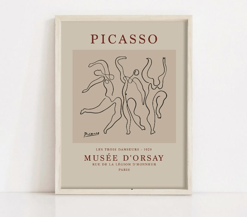 One-Line Print of Picasso's The Dance