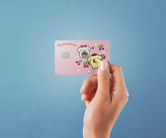 Watercolor picking strawberrys design | credit card sticker | small chip | credit card skin for nursery and home wall decor.