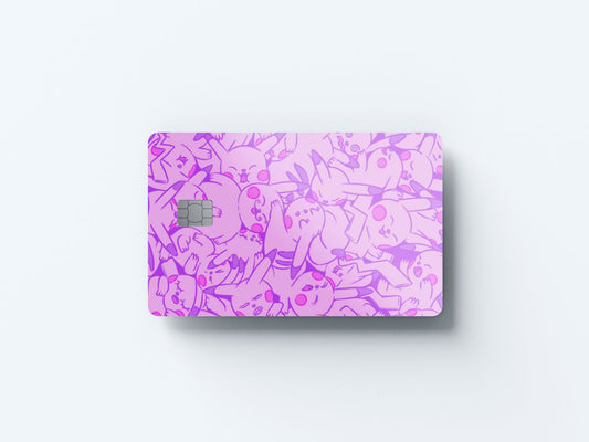 Watercolor pikapolypse design | credit card sticker | small chip | credit card skin for nursery and home wall decor.