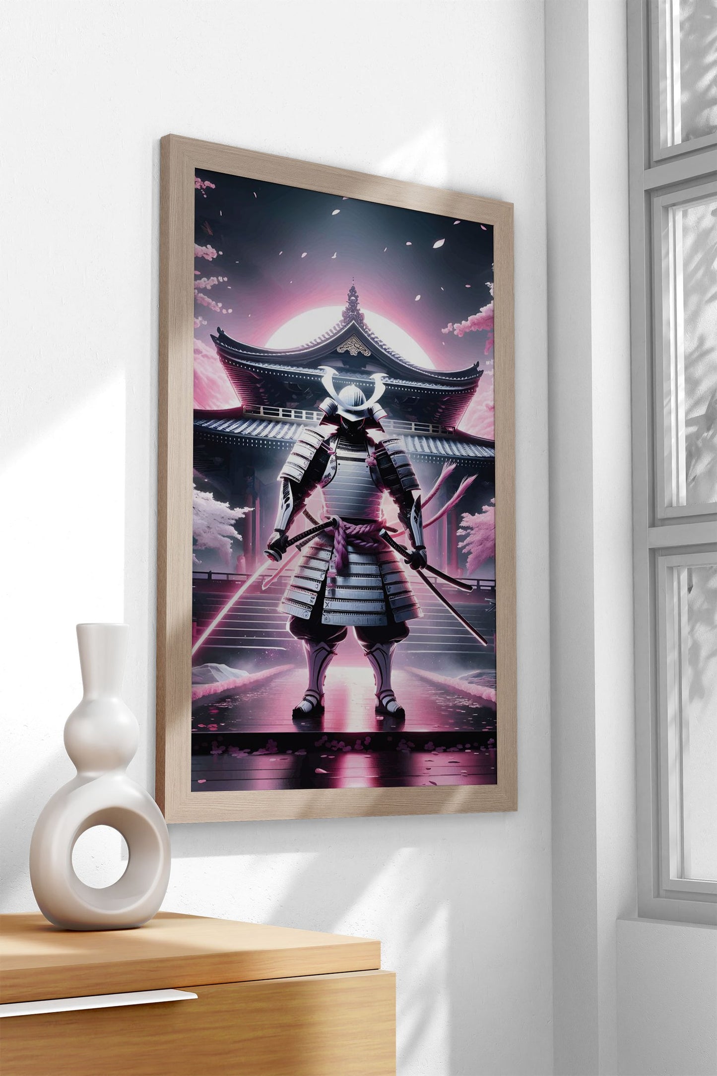 pink samurai fighter Asian Style Poster | Wall A rt for Home & Office | High-Quality Print